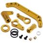 Parts & Accessories Aluminium Steering Servo Saver Complete Set EA1009 EA1011 for JLB Racing Cheetah 1/10 Brushless RC Car Monster Truck Upgrade - (Color: Golden 6869)