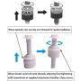 Universal Toilet Seat Hinge Bolt Screw For Top Mount Toilet Seat Hinges, Downlock Nuts can Slip Over Bolts Threads for Rapid Installation without Screwing in-White Plastic replacement parts