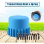 #T25/#T35 Nylon Bump Knob Metal Spring Accessory Set Fits for String Trimmer Head(#T35 Blue Trimmer Bump Knob + Spring), String Trimmer Bump Head Knob Head Housing Accessory