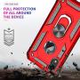 LeYi Compatible for iPhone XR Case with Tempered Glass Screen Protector [2 Pack], [Military-Grade] Defender Protective Phone Case with Magnetic Ring Kickstand for iPhone XR 10 10XR, Red