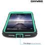 COVRWARE [Iron Tank] case Compatible with ZTE ZMAX PRO/ZTE Carry, with Built-in [Screen Protector] Full-Body Rugged Holster Armor Case [Brushed Metal Texture Design][Belt Clip][Kickstand], Teal