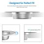 Helect 3-Pack Kitchen Sink Strainer Stainless Steel Drain Filter Strainer with Large Wide Rim 4.5'' for Kitchen Sinks Helect 3-Pack Kitchen Sink Strainer Stainless Steel Drain Filter Strainer with Large Wide Rim 4.5'' for Kitchen Sinks