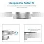 Helect 3-Pack Kitchen Sink Strainer Stainless Steel Drain Filter Strainer with Large Wide Rim 4.5'' for Kitchen Sinks