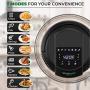 Air Fryer Lid for Instant Pot 6 Qt or 8 Qt Pressure Cooker - Crunch Lid - for Air Fryer Cooking - Extra Accessories are included - Fits for Electric Pressure Cooker and Metal Pot, 1000W, 120V
