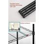YOHKOH 5-Wire Shelving Metal Storage Rack Adjustable Shelves for Laundry Bathroom Kitchen Pantry Closet, Black