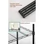 YOHKOH 5-Wire Shelving Metal Storage Rack Adjustable Shelves for Laundry Bathroom Kitchen Pantry Closet, Black YOHKOH 5-Wire Shelving Metal Storage Rack Adjustable Shelves for Laundry Bathroom Kitchen Pantry Closet, Black