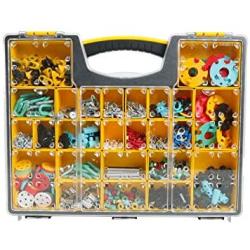 Small World Toys Off Bits Group Maker’s Kit | Includes 750 Parts Organized in a Plastic Suitcase | Build Robots, Vehicles, Animals and More