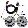 FARBIN Waterproof Car Horn 12v Loud High Tone/Low Tone Metal Twin Horns Kit with Relay Harnes,Universal Horn for Car (Blue horn with wire harness)