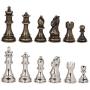 Frankfort Silver and Bronze Metal Chess Pieces with 3.75 Inch King and Extra Queens, Pieces Only, No Board