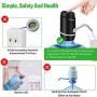 5 Gallon Water Dispenser,Electric Drinking Water Pump Portable Water Dispenser Universal USB Charging Water Bottle Pump For 2-5 Gallon With 2 Silicone