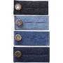 ZEFFFKA Denim Waist Extender Button for Jeans and Skirt Comfy Metal Buttons 4 pcs Assorted Colors