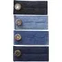 ZEFFFKA Denim Waist Extender Button for Jeans and Skirt Comfy Metal Buttons 4 pcs Assorted Colors