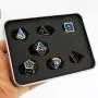 WUXINGMEILI Metal Game Dice Set with Metal Box for Role Playing Game