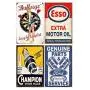 12 Pieces Gas and Oil Tin Signs, Retro Vintage Metal Sign for Home Man Cave Garage, 8x12 Inch/20x30cm