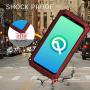 Simicoo Googel Pixel 4 XL Aluminum Alloy Metal Bumper Silicone Case Hybrid Military Shockproof Heavy Duty Armor Defender Tough Built-in Gorilla Glass Cover for Googel Pixel 4 XL (Red, Pixel 4XL)