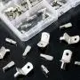 Swpeet 110Pcs 3 Styles Shelf Pins Assortment Kit, Top Quality Nickel Plated Shelf Bracket Pegs Cabinet Furniture Shelf Pins Support for Shelf Holes on Cabinets, Entertainment Centers