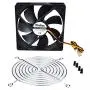 Pinfox 12V DC 120mm Quiet Cooling Fan Silent, Variable Speed Control by 5V to 12V Input, Dual Ball Bearings 3 Pin for PC Computer Case, Home Theater Cabinet, Receiver DVR Xbox, Incubator