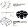 Air Fryer Accessories for Cosori Ninja and Philips, Set of 5/9, Fit all 3.7QT - 5.3QT - 5.8QT,Non-stick Barrel/Pan + Metal Holder + Multi-Purpose Rack with Skewers and Silicone Mat (set of 9) Air Fryer Accessories for Cosori Ninja and Philips, Set of 5/9, Fit all 3.7QT - 5.3QT - 5.8QT,Non-stick Barrel/Pan + Metal Holder + Multi-Purpose Rack with Skewers and Silicone Mat (set of 9)