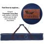 Vivere C9POLY-13 Double Polyester Hammock with Space Saving Steel Stand, Aqua (450 lb Capacity - Premium Carry Bag Included)
