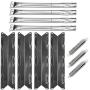 VICOOL BBQ Grill Kits Replacement for Kenmore 146.16198211,146.34611410,146.10016510, Porcelain Heat Shield, Stainless Steel Burners and Crossover Tubes Parts