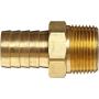 Anderson Metals-57001-0608 Brass Hose Fitting, Connector, 3/8'' Barb x 1/2'' Male Pipe