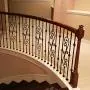 1/2'' Iron Baluster Skinny Scroll (5-Pack) Stair Parts Hollow Metal Spindles - Stair Railing Scroll Wrought Iron Balusters (Real Satin Black not Matte)