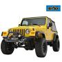 EAG Steel Front Bumper with Winch Plate Black Textured Fit for 87-06 Wrangler TJ YJ