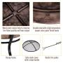 Outsunny Black Rustic Cauldron Style Metal Wood Fire Pit Bowl w/Log Poker and Mesh Screen Enclosure for Ember Protection