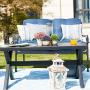 Patio Festival 4 Pices Patio Furniture Conversation Set,Metal Outdoor Furniture Set w/All Weather Cushioned Loveseat,Poolside Lawn Chairs,Coffee Table