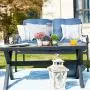 Patio Festival 4 Pices Patio Furniture Conversation Set,Metal Outdoor Furniture Set w/All Weather Cushioned Loveseat,Poolside Lawn Chairs,Coffee Table