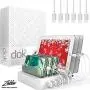 Hercules Tuff Charging Station for Multiple Devices, with 6 USB Fast Ports and 6 Short USB Cables, White