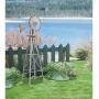 Kotulas 4ft. Ornamental Windmill, Galvanized with Red Tips