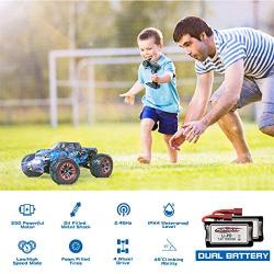 Hosim RC Cars 1:12 4WD 46KM/H High Speed Remote Control Car RC Monster Truck for Kids Adults, All Terrain Offroad Car 40+ Min Play Radio Controlled Car for Boys|2 Batteries|6 Oil Filled Shocks|