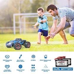 Hosim RC Cars 1:12 4WD 46KM/H High Speed Remote Control Car RC Monster Truck for Kids Adults, All Terrain Offroad Car 40+ Min Play Radio Controlled Car for Boys|2 Batteries|6 Oil Filled Shocks|