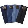 ZEFFFKA Denim Waist Extender Button for Jeans and Skirt Comfy Metal Buttons 4 pcs Assorted Colors