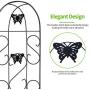 Amagabeli 2 Pack Garden Trellis 60'' x 18'' Rustproof Black Iron Butterfly Potted Vegetables Flowers Patio Metal Lattices Grid Panels for Ivy Roses Cucumbers Clematis Supports