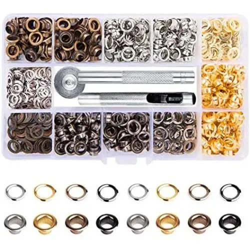 Metal Grommets Kit 3/16 inch Meikeer 400Pcs Metal Eyelets Kits Shoe Eyelets Grommet Sets for Shoes Clothes Crafts Bag DIY Project with Storage Box (4 Colors) Metal Grommets Kit 3/16 inch Meikeer 400Pcs Metal Eyelets Kits Shoe Eyelets Grommet Sets for Shoes Clothes Crafts Bag DIY Project with Storage Box (4 Colors)