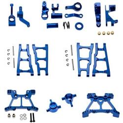 Ky-RC 1 Set Aluminum Alloy Metal Upgrade Chassis Parts Kit for Traxxas Slash 4x4 1/10 RC Car Truck Parts Accessories W001 (Blue)