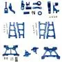 Ky-RC 1 Set Aluminum Alloy Metal Upgrade Chassis Parts Kit for Traxxas Slash 4x4 1/10 RC Car Truck Parts Accessories W001 (Blue)