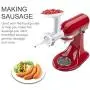 Food Meat Grinder Attachments for KitchenAid Stand Mixers, Durable Meat Grinder, Sausage Stuffer Attachment Compatible with All KitchenAid Stand Mixers, includes 2 Sausage Stuffer Tubes, White Food Meat Grinder Attachments for KitchenAid Stand Mixers, Durable Meat Grinder, Sausage Stuffer Attachment Compatible with All KitchenAid Stand Mixers, includes 2 Sausage Stuffer Tubes, White