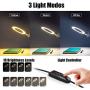 LED Magnifier Desk Lamp, 5X Magnifying Glass with Light, 3 Modes 10 Dimming, Foldable Metal Arms and Adjustable Clamp Base for Close Work Hobby Repairing Reading Crafts