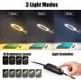 LED Magnifier Desk Lamp, 5X Magnifying Glass with Light, 3 Modes 10 Dimming, Foldable Metal Arms and Adjustable Clamp Base for Close Work Hobby Repairing Reading Crafts