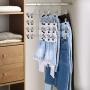 Pants Hangers, Trousers Skirt Hangers with Clips, 4 Tier Metal Hangers for Heavy Duty Ultra Thin Space Saving - 4 Pack
