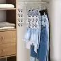 Pants Hangers, Trousers Skirt Hangers with Clips, 4 Tier Metal Hangers for Heavy Duty Ultra Thin Space Saving - 4 Pack Pants Hangers, Trousers Skirt Hangers with Clips, 4 Tier Metal Hangers for Heavy Duty Ultra Thin Space Saving - 4 Pack