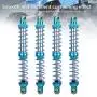 Woyisisi RC Shock Damper, 4PCS RC Update Part Metal Shock Damper + Spare Springs for TRX4 SCX10 D90 1/10 RC Crawler(110mm)