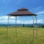Feelway BBQ Canopy Outdoor Barbecue Grill Metal Gazebo W/ Lights 2-Tier