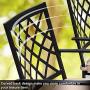 PHI Villa Patio Swivel Chair Outdoor Metal Dining Chairs Patio Furniture Sets Garden Backyard Cushion All-Weather - 2 PC