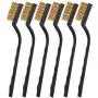 Topspeeder 12 Pieces Wire Brush (Stainless Steel + Brass) Scratch Brush, Curved Handle Masonry Brush Wire Bristle for Cleaning Welding Slag and Rust Topspeeder 12 Pieces Wire Brush (Stainless Steel + Brass) Scratch Brush, Curved Handle Masonry Brush Wire Bristle for Cleaning Welding Slag and Rust