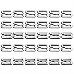 30 Pieces 1 Inch Swim Suit Bra Hooks Replacement Bra Strap Adjuster Slide Hook or Swimsuit Tops and Lingerie Accessories Bra Strap Hook Metal for Swimsuit Tops and Lingerie, Sliver