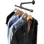 DIY CARTEL Industrial Pipe Wall Mount Clothing & Garment Rack - Hardware ONLY - Perfect for Retail Display, Organizing, Laundry (22.5 - Inch)